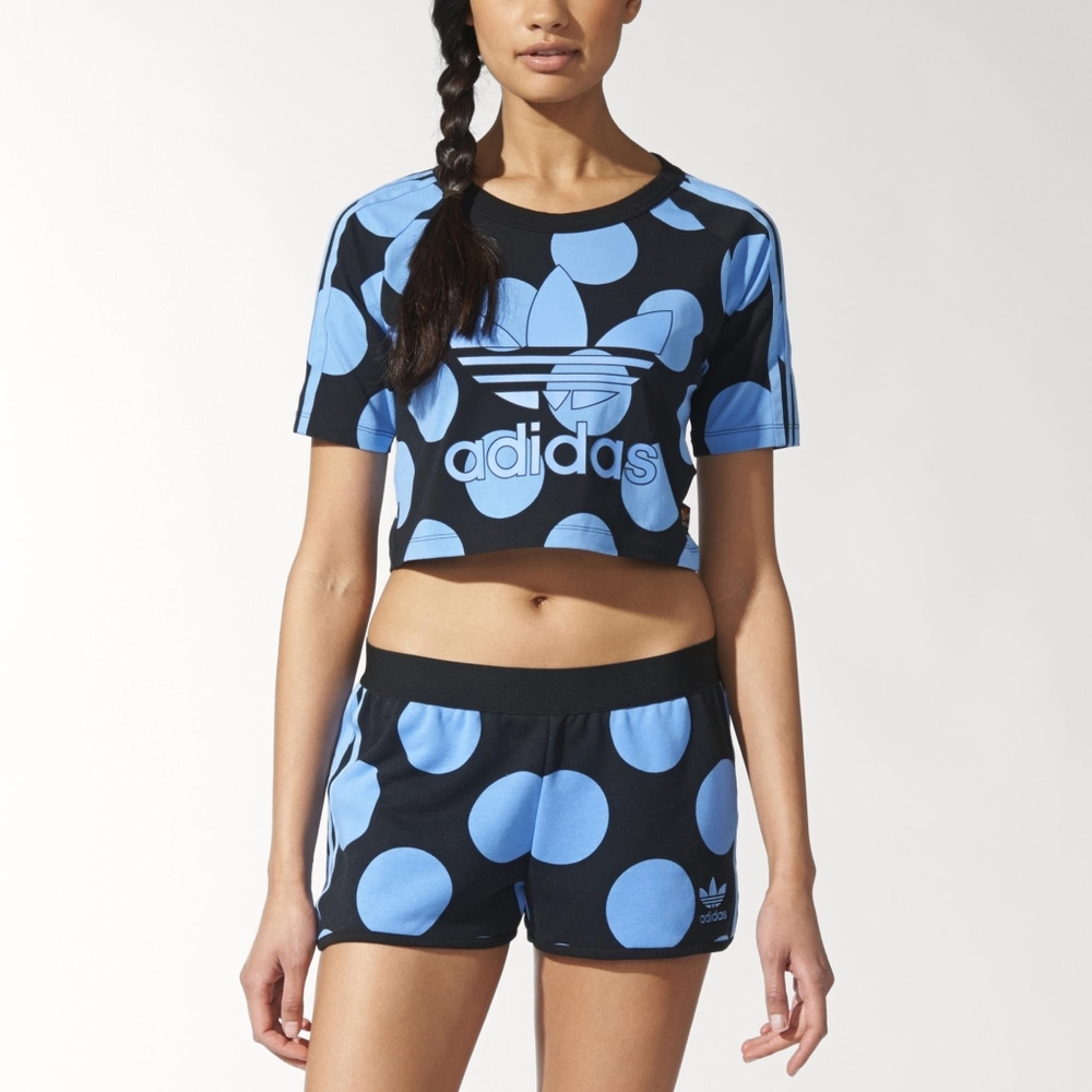 Adidas X Pharrell Dear Baes Polka dot crop top M/L